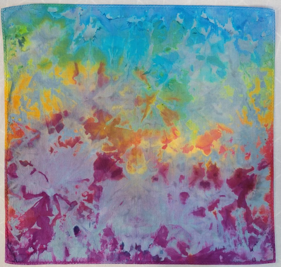 Hanky/Bandana, Muted Rainbow Watercolor