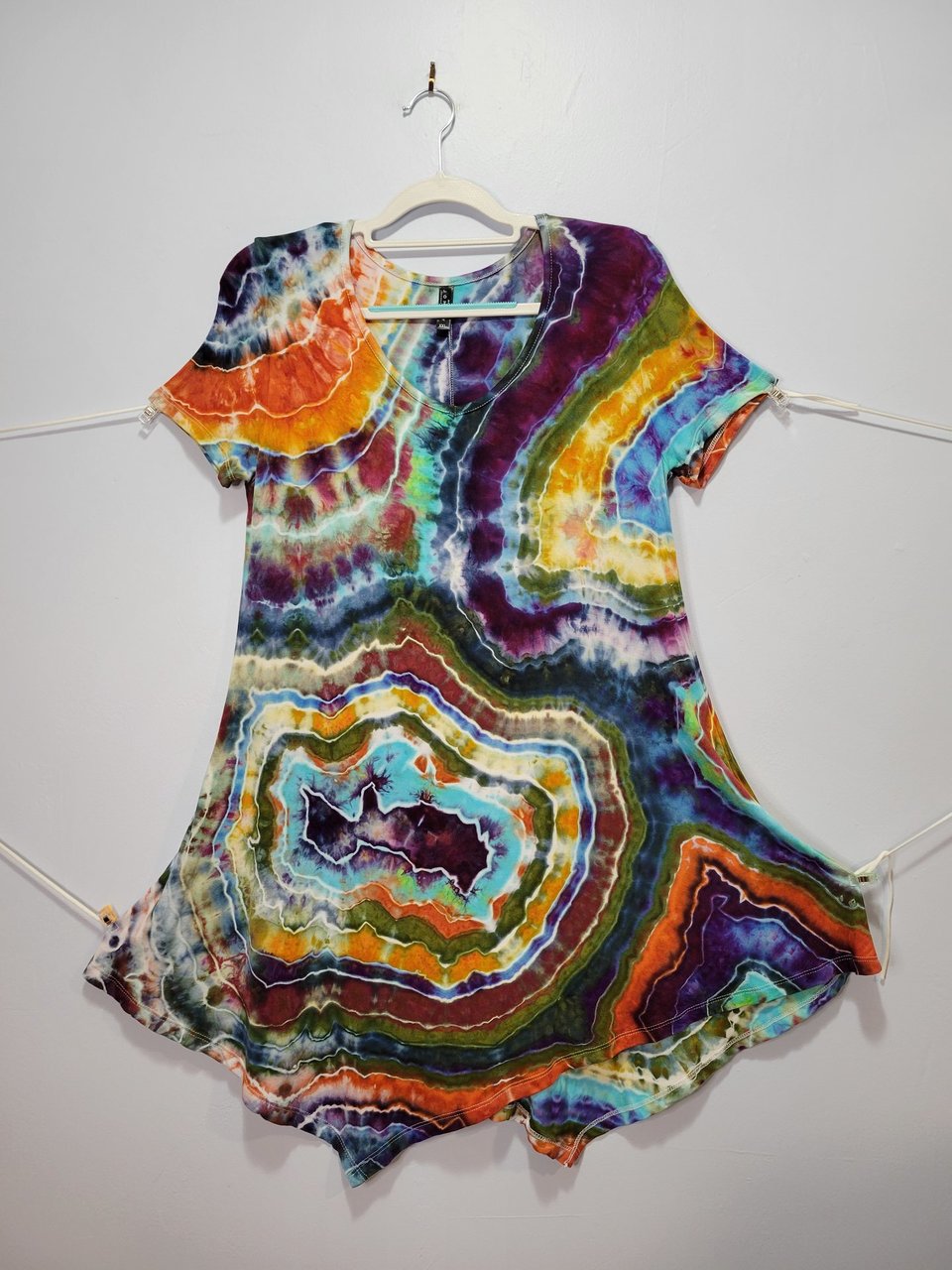 M/L Hanky Hem Tunic, Wild Geode