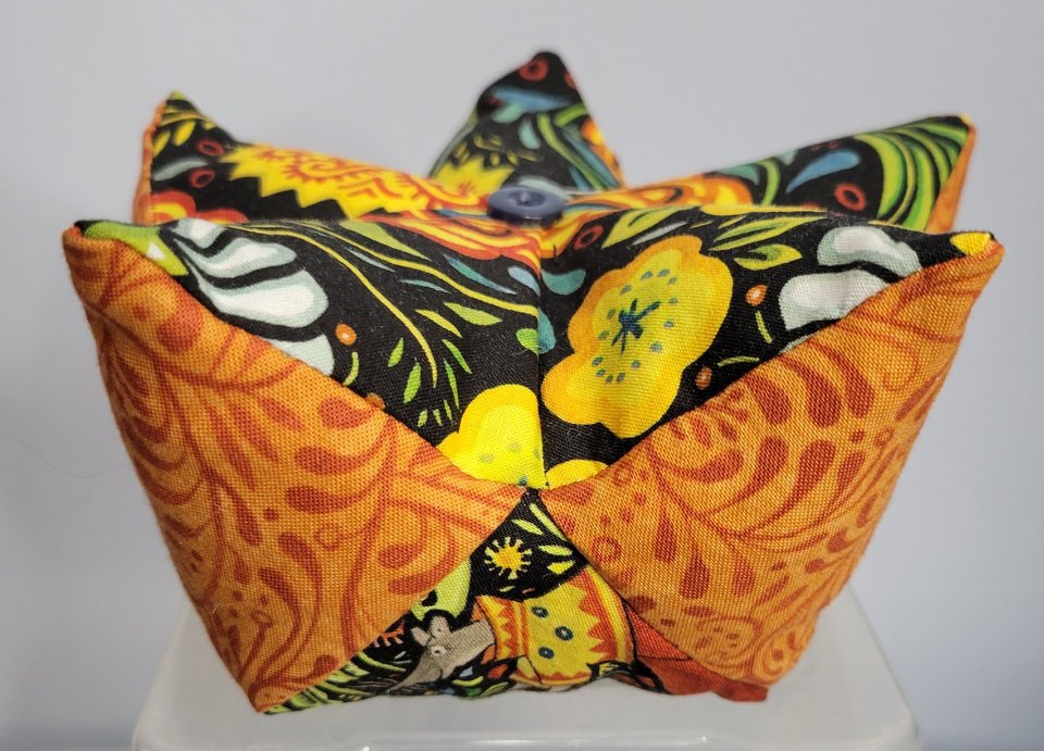 Pin Cushion, Folk Flowers
