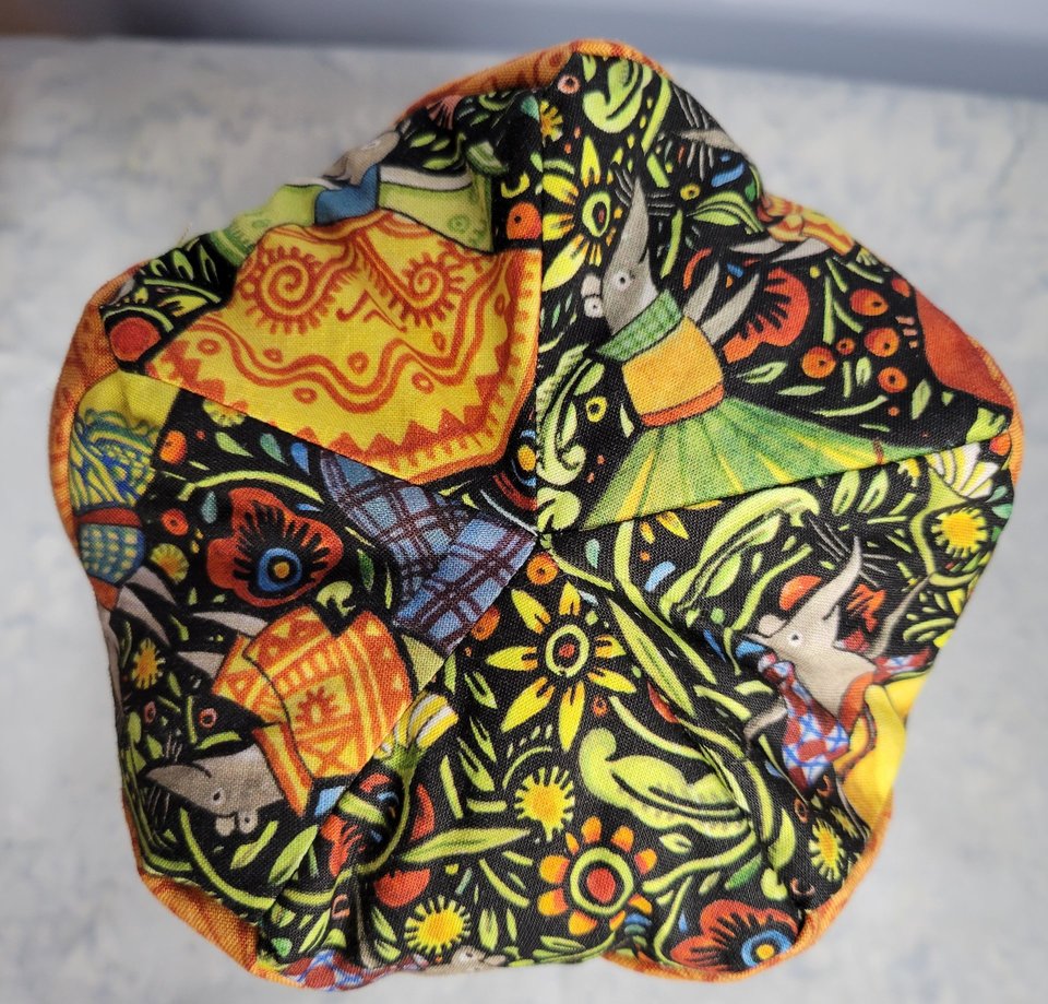 Pin Cushion, Folk Flowers