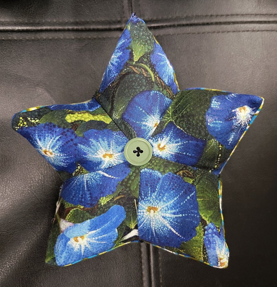Pin Cushion, Blue Morning Glories