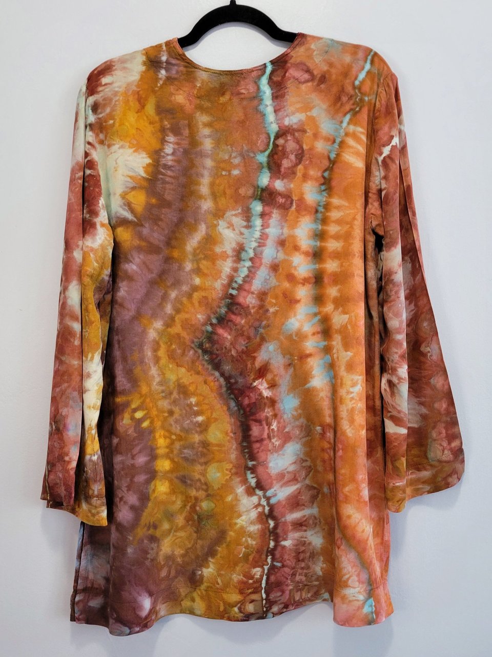 Large Rayon Tunic, Petrified Wood