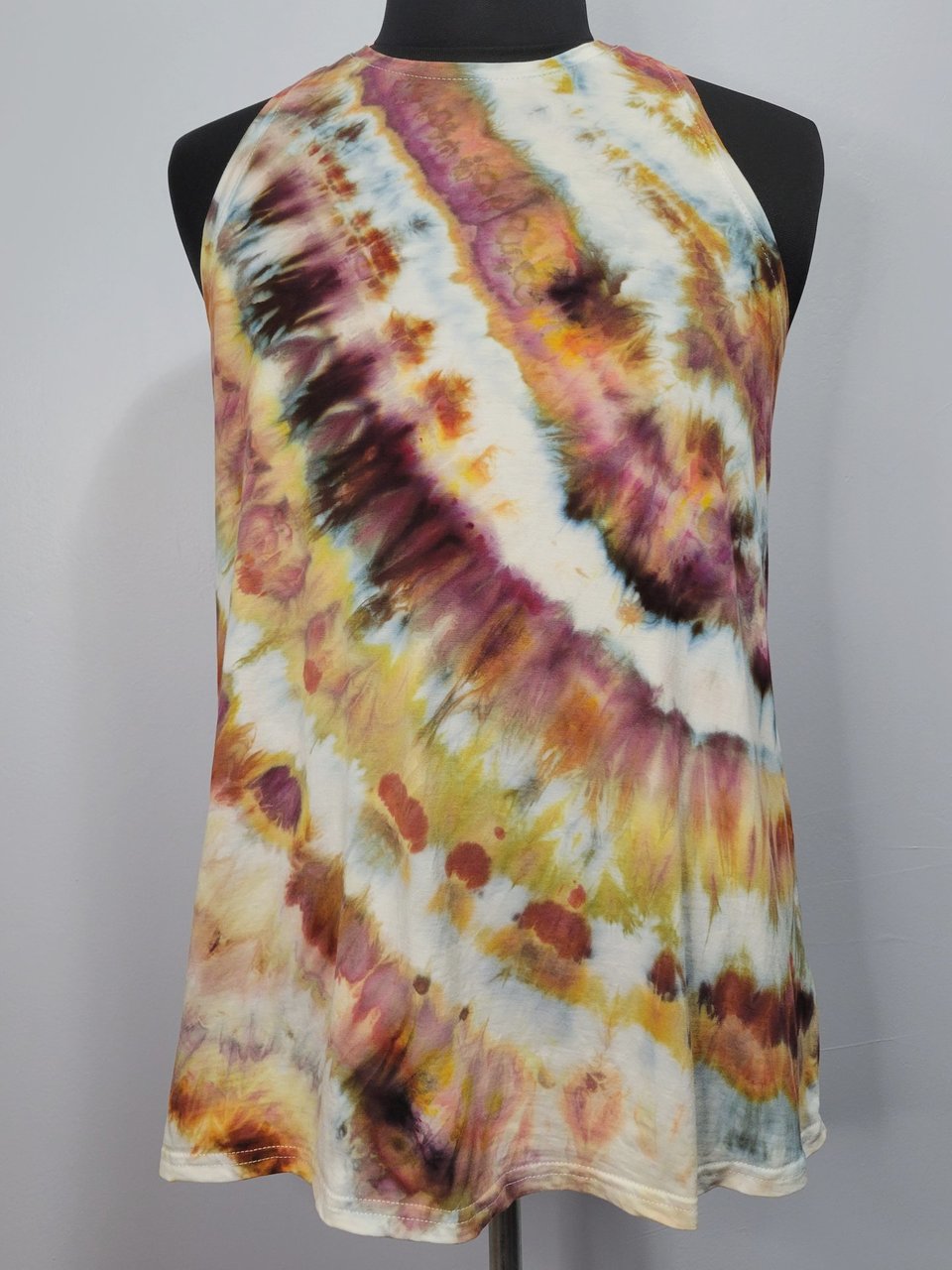 L Racerback Rayon Tank, Petrified Wood