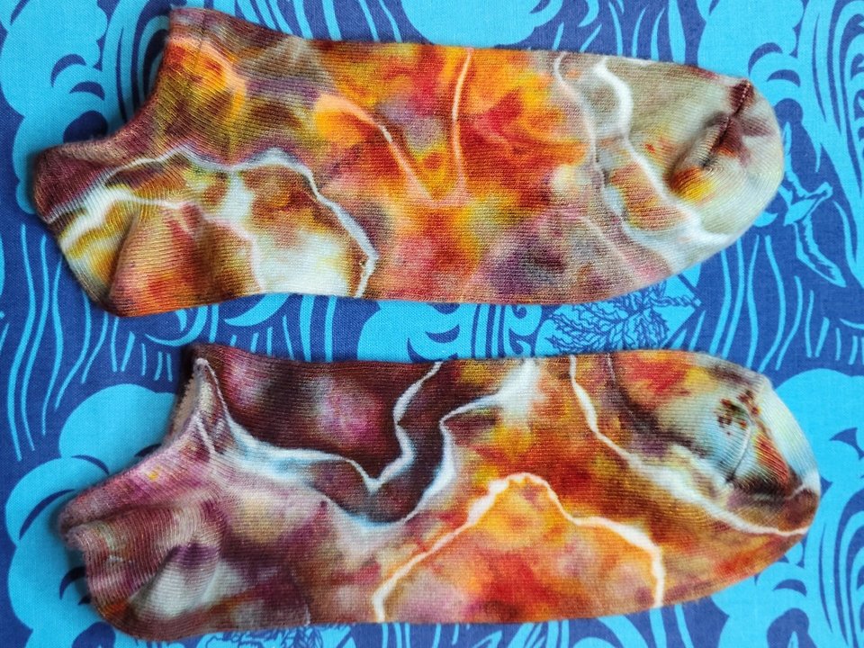 Footie Socks, Bamboo, Size 9-11, Fire Agate