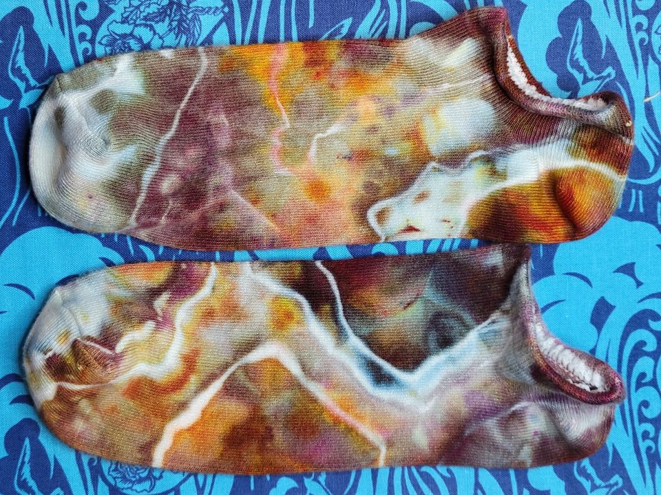 Footie Socks, Bamboo, Size 9-11, Fire Agate