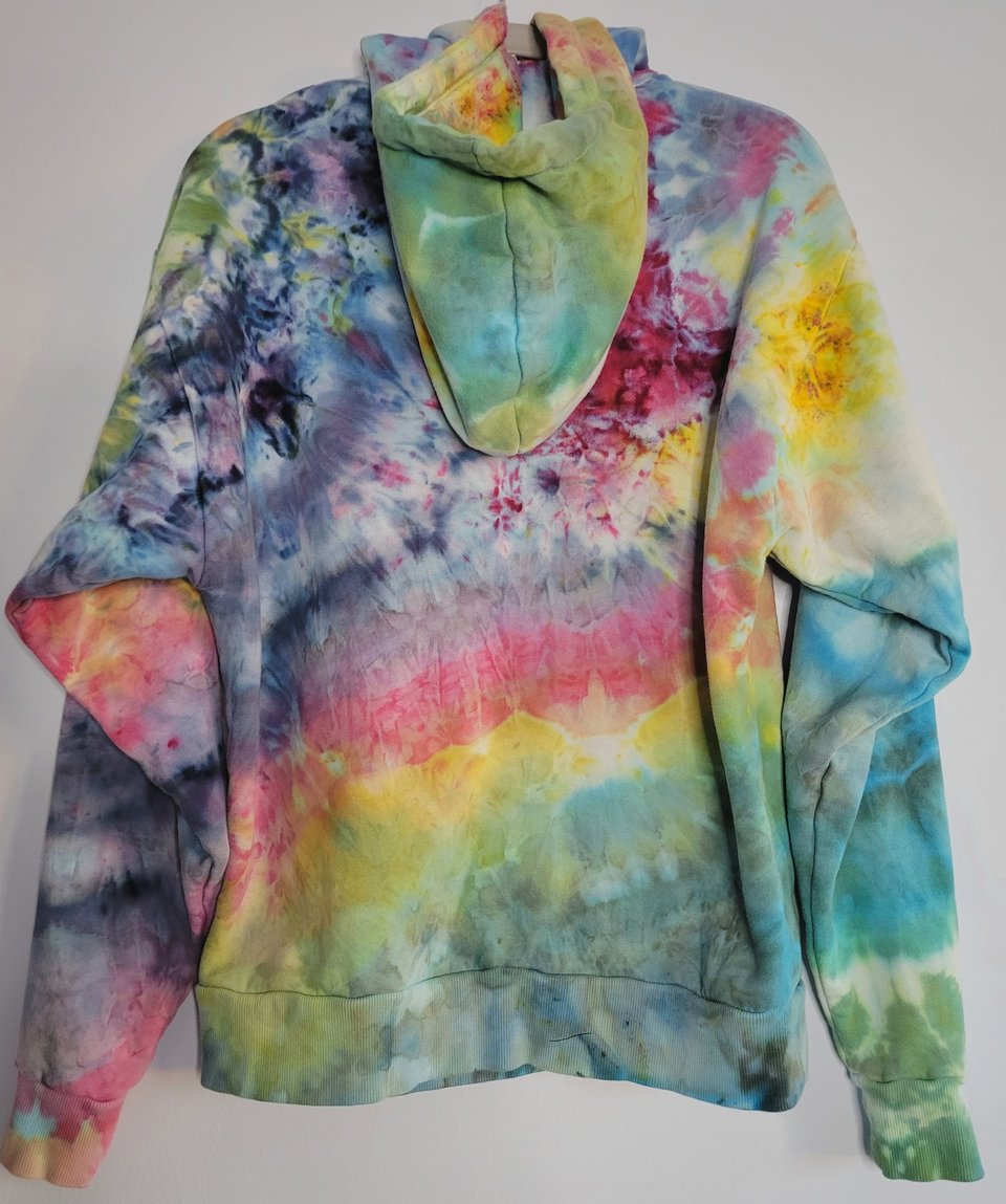 S Hoodie Sweatshirt, Pastel Rainbow