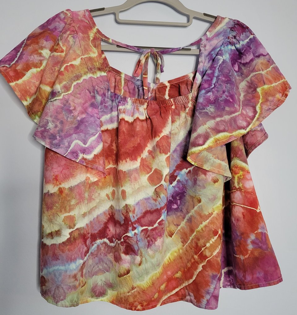M Linen Ruffle Shirt, Opal