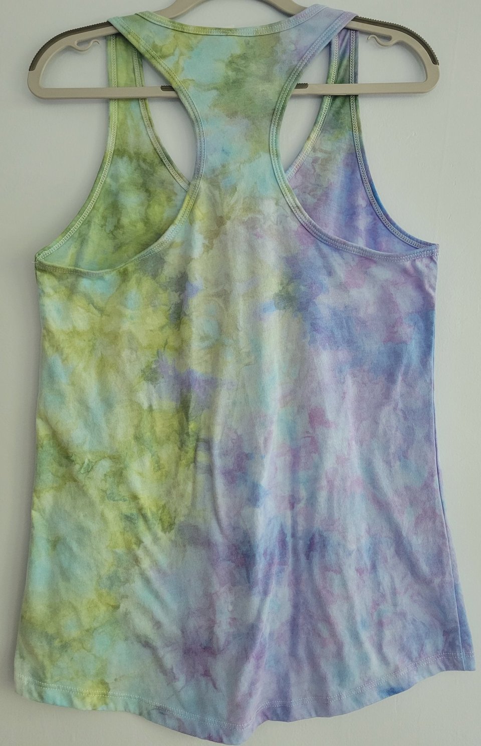 XL Racer Back Tank, Periwinkle & Celedon