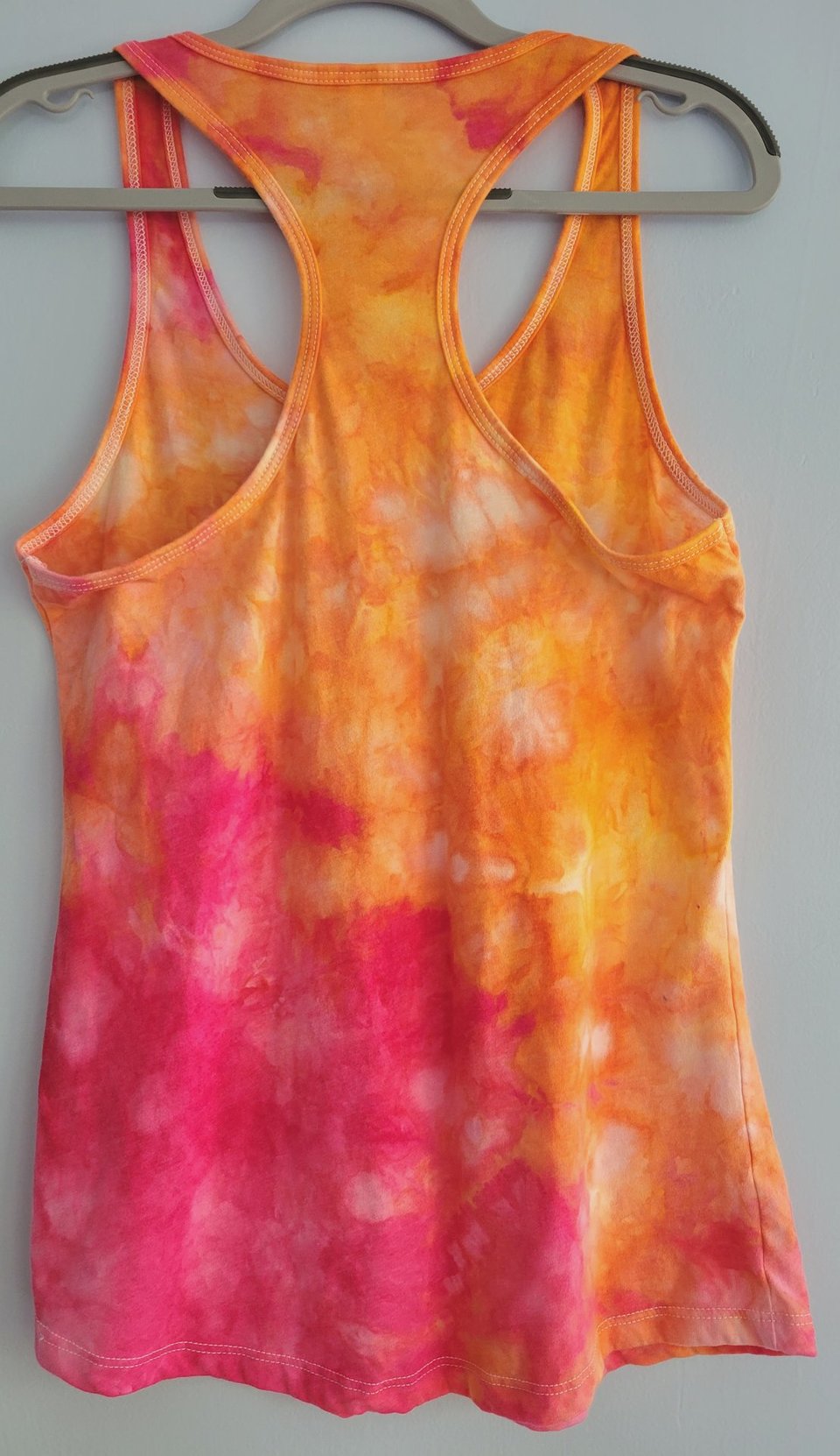 L Racerback Tank, Creamsicle & Cherry Blossom