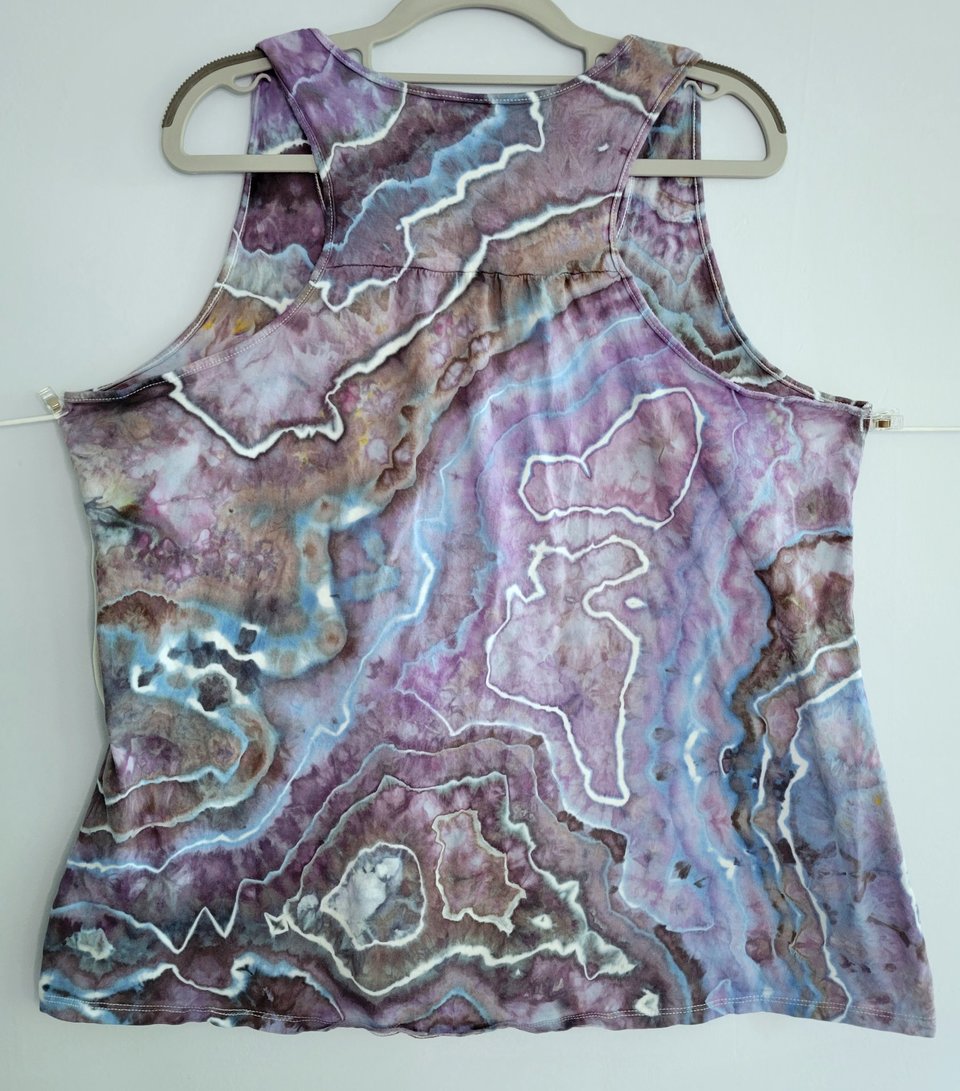 XXL Racerback Tank, Periwinkle Geode