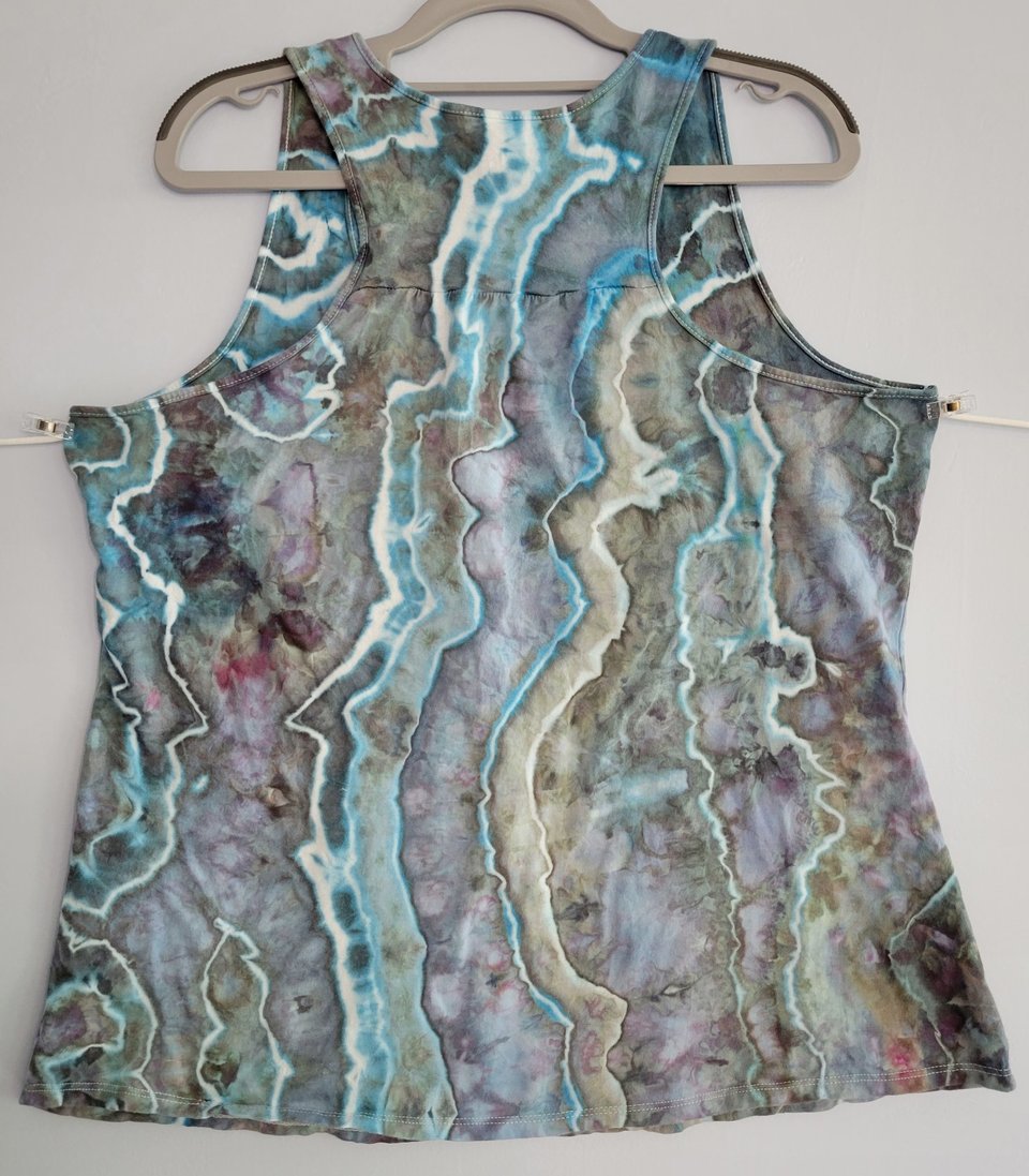 XL Racerback Tank, Coastal Fog Geode
