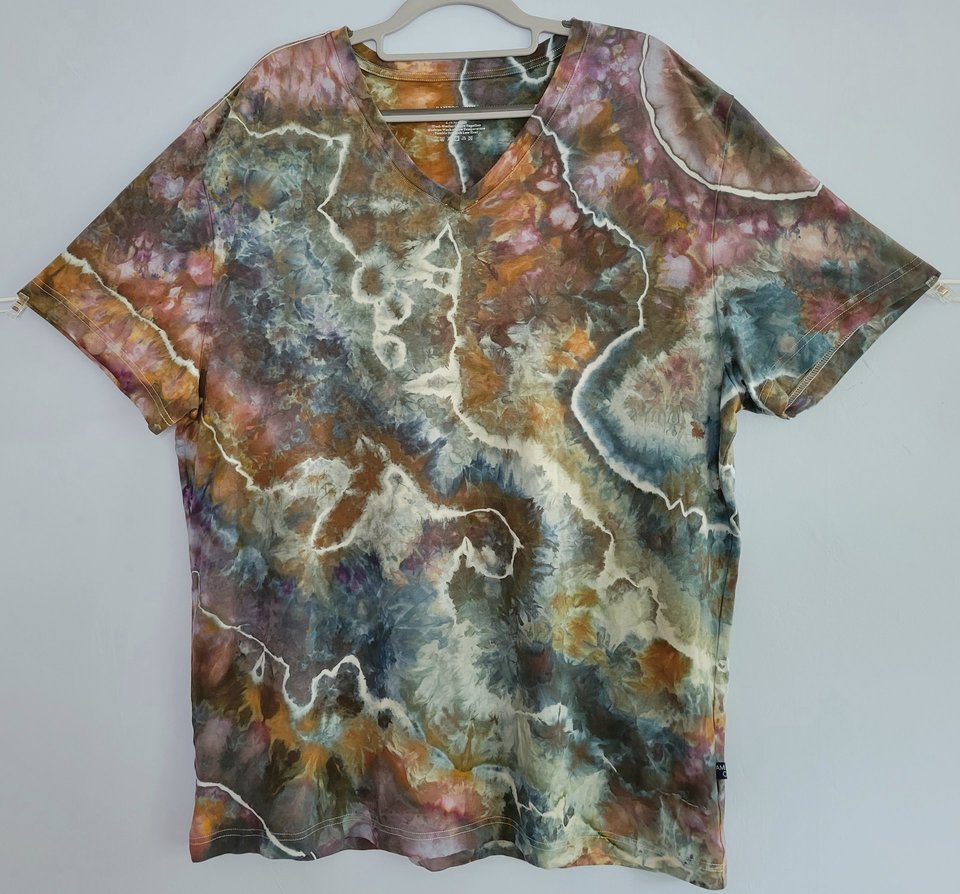 2XL Bamboo V-neck T-Shirt, Stormy Sands