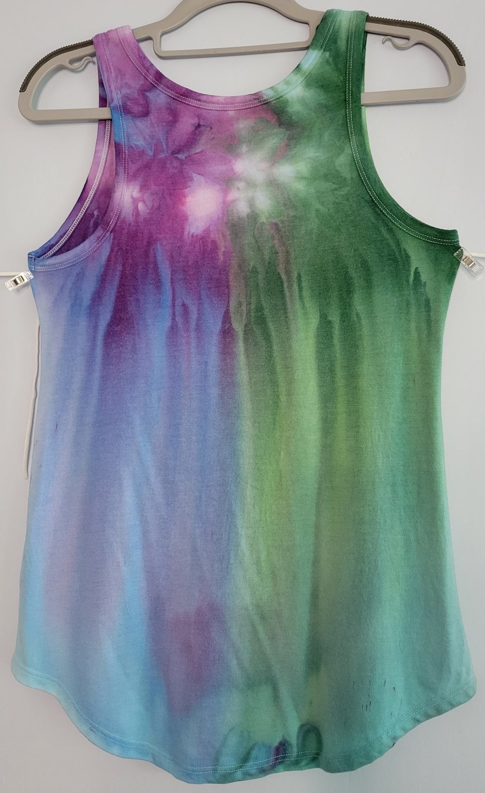 Petite S Luxe Tank, Green & Purple Gravity