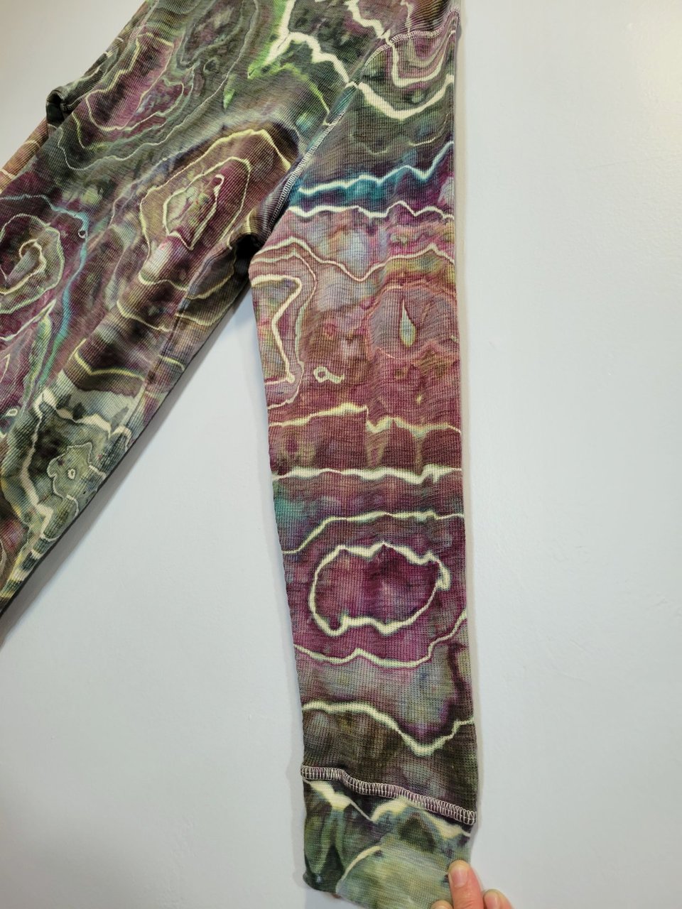 XL Tall Thermal Henley, Greens & Purples