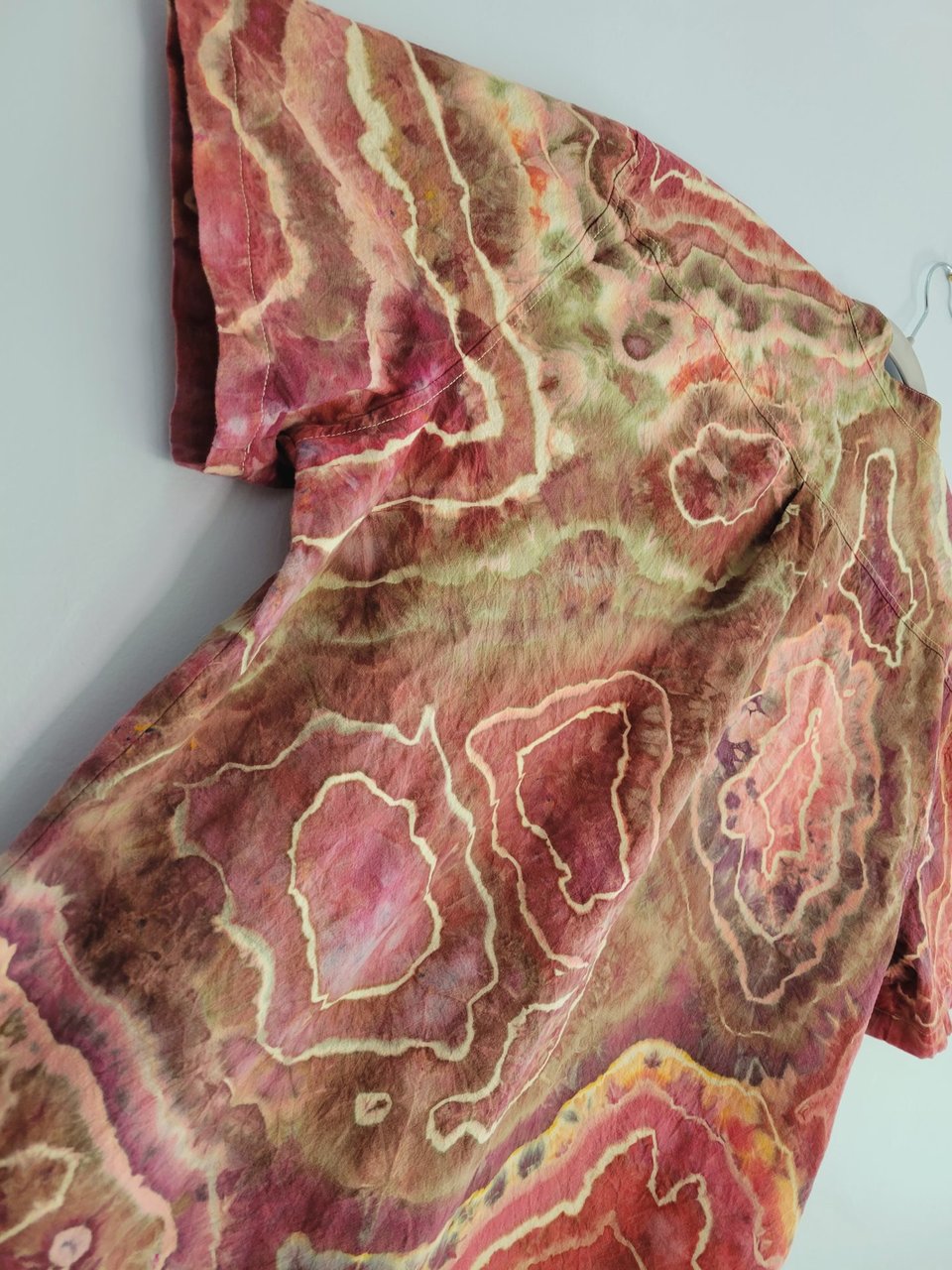 XXL Linen Blend Cuban Shirt, Red Jasper