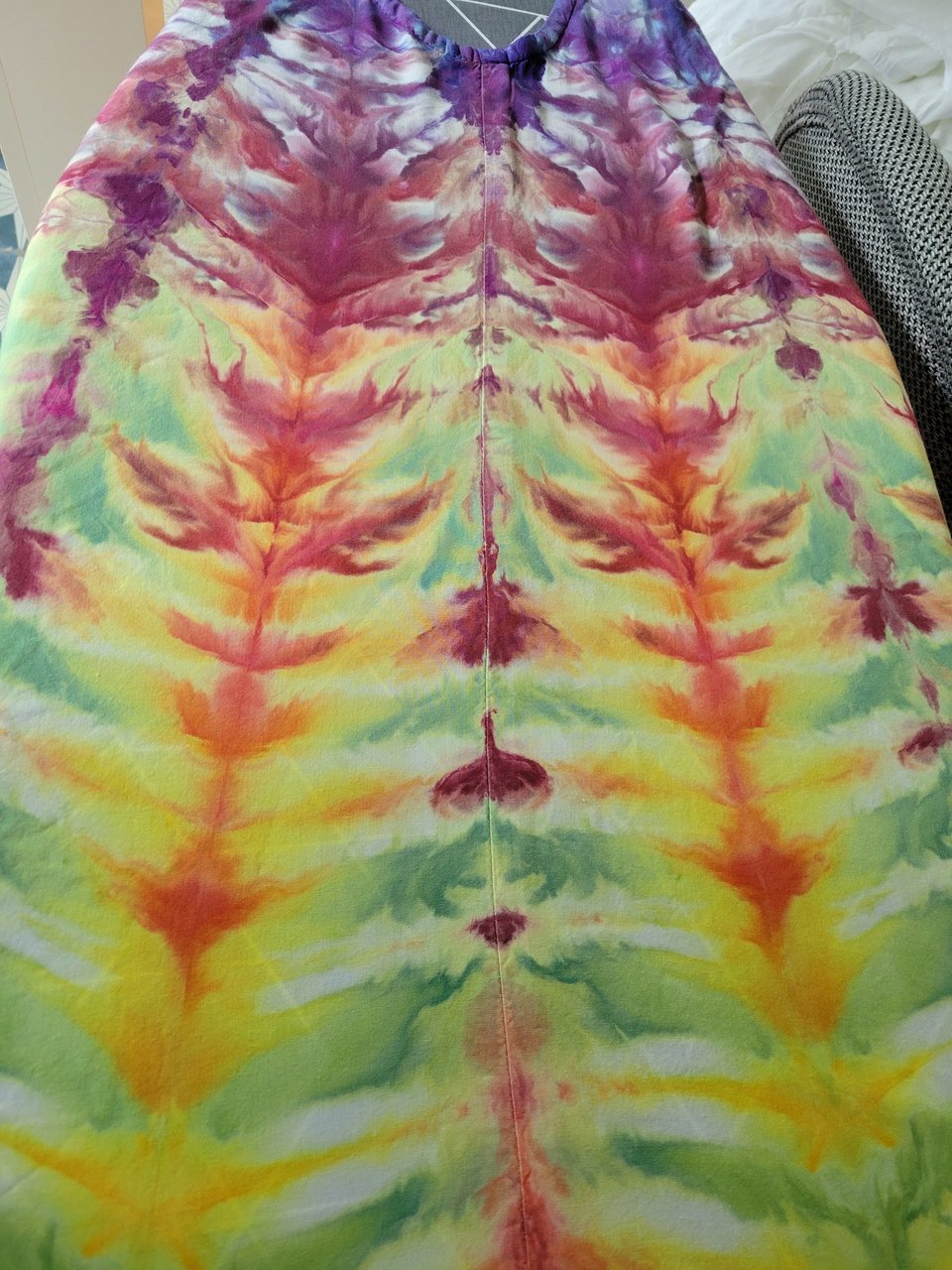 XL A-Line Hi-Lo Rayon Tank Dress, Rainbow Tiger