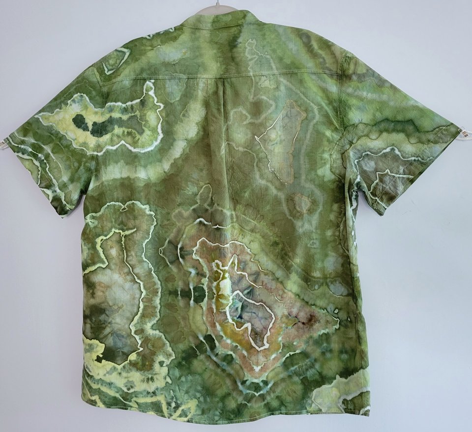 XL Cuban Shirt, Forest Geode