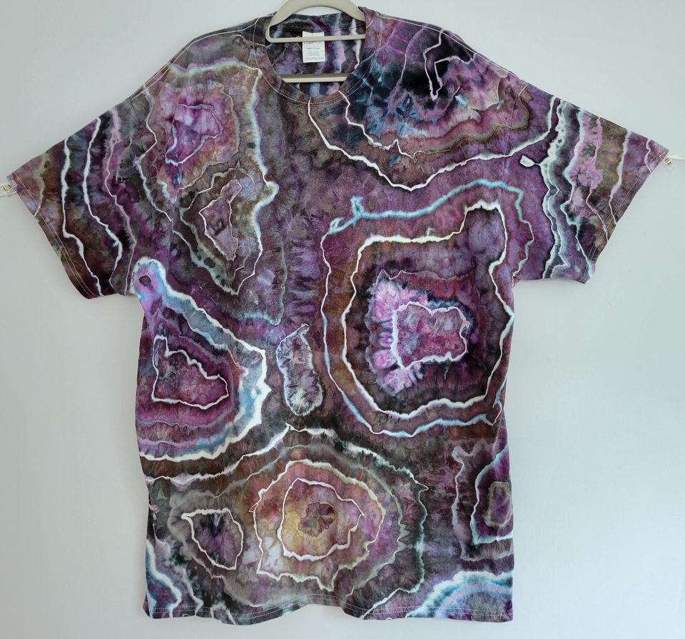 2XL Tall T-Shirt, Electric Storm Geode
