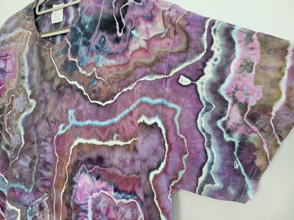 2XL Tall T-Shirt, Electric Storm Geode