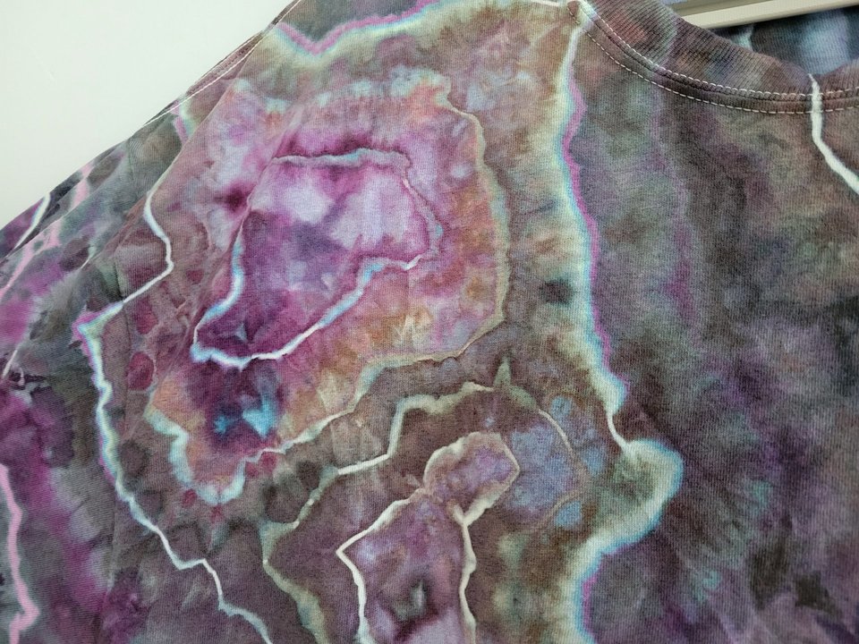 2XL Tall T-Shirt, Electric Storm Geode