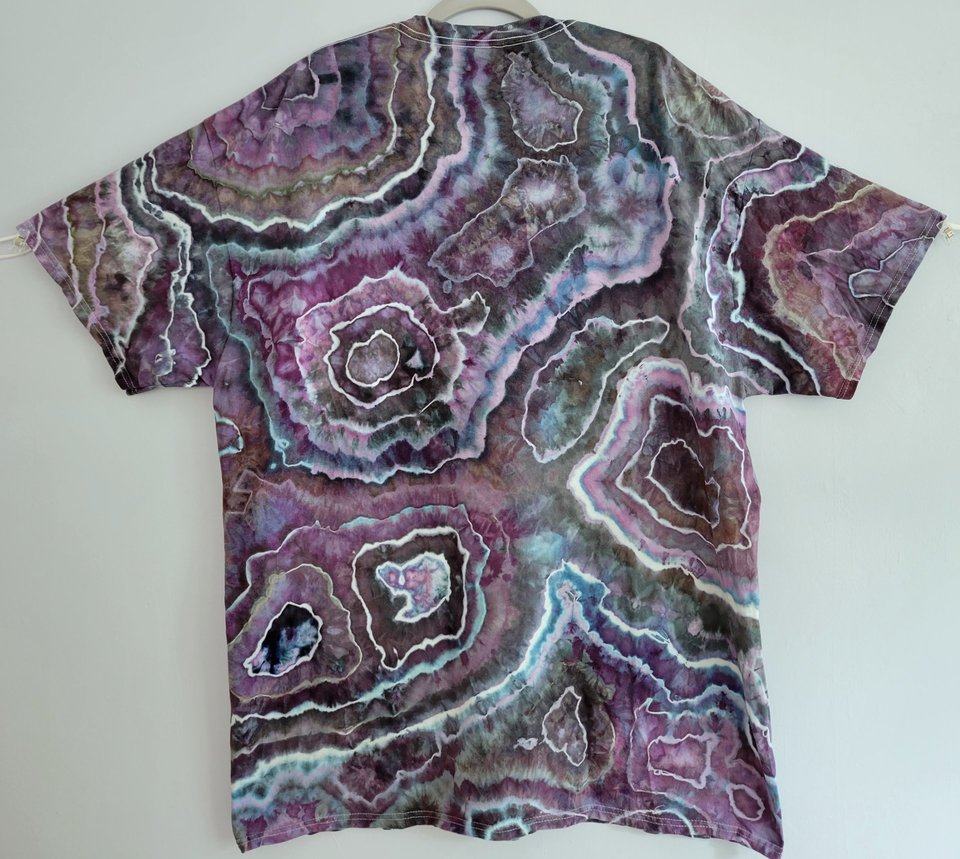 2XL Tall T-Shirt, Electric Storm Geode