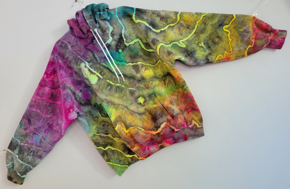 XL Hoodie, Rainbow Storm Geode