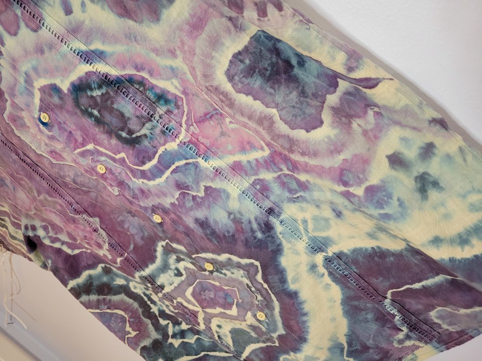 XXL Cuban Shirt, Electric Storm Geode