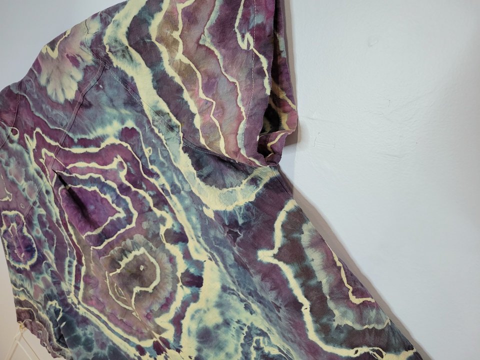 XXL Cuban Shirt, Electric Storm Geode
