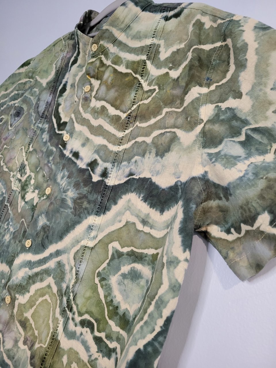 XL Cuban Shirt, Forest Geode