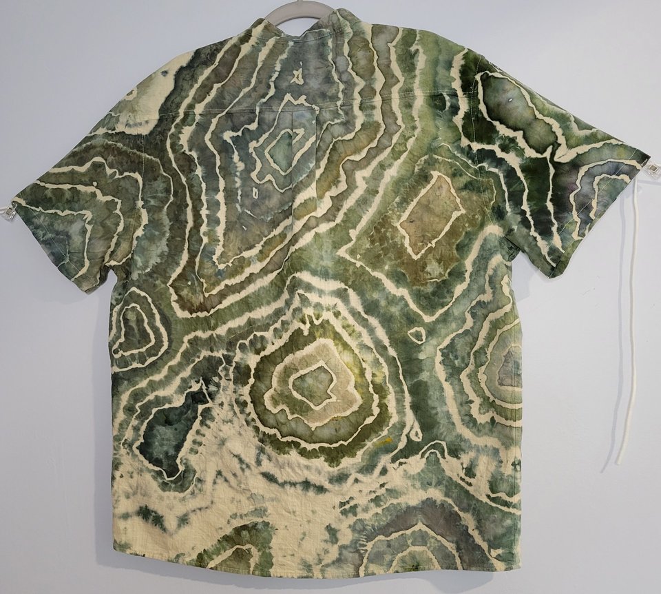 XL Cuban Shirt, Forest Geode