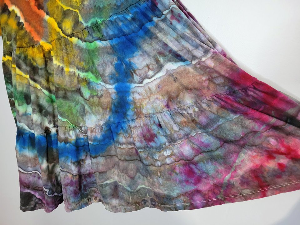 2X Swing Dress, Rainbow Storm Geode