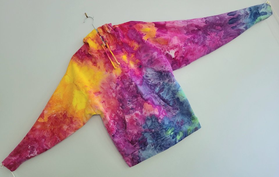 M/L Hoodie, Bright Rainbow