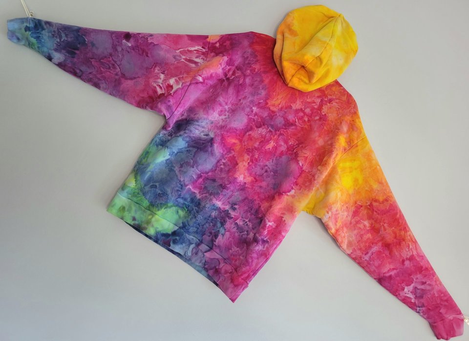 M/L Hoodie, Bright Rainbow
