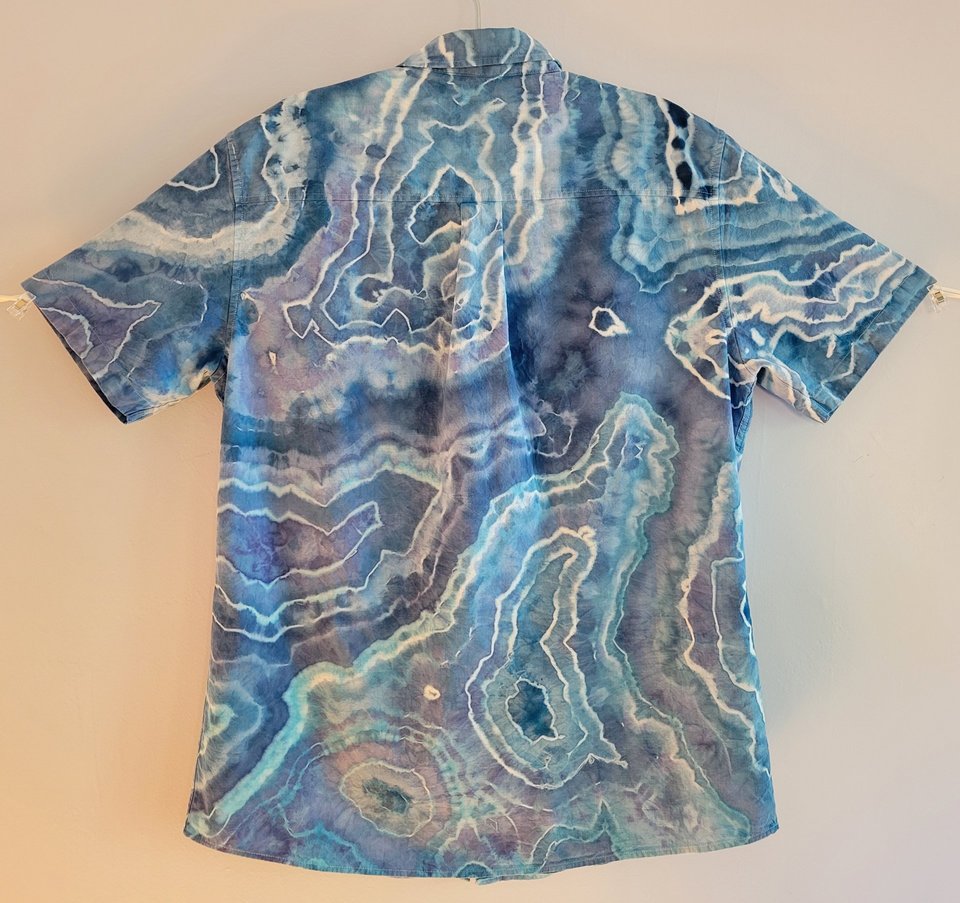 M Cuban Shirt, Blues Geode