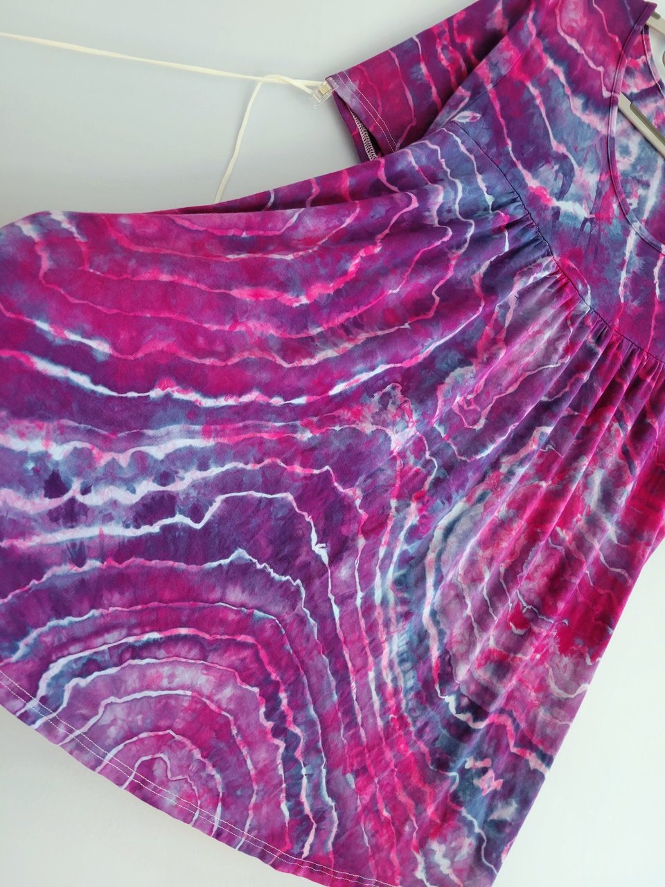 XL Rayon Swing Shirt, Fuchsia Geode