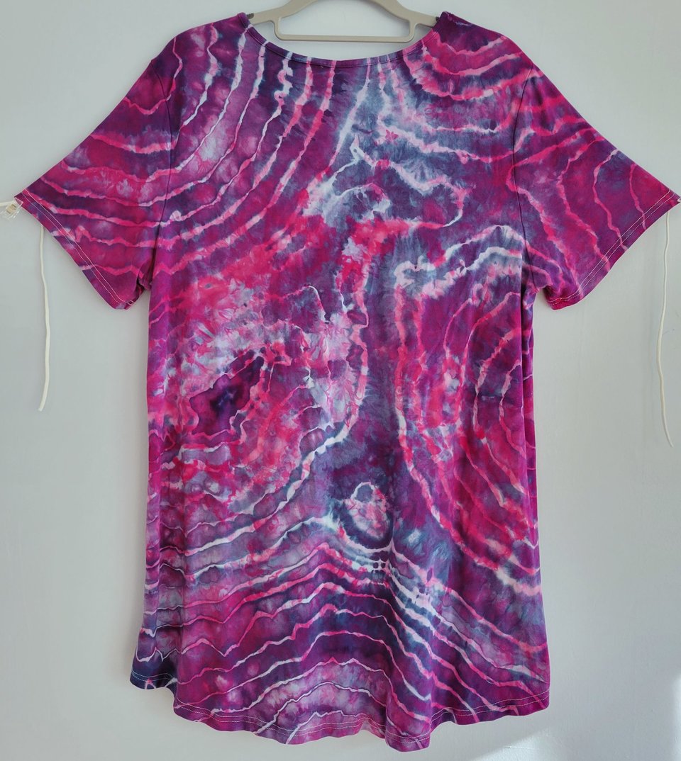 XL Rayon Swing Shirt, Fuchsia Geode