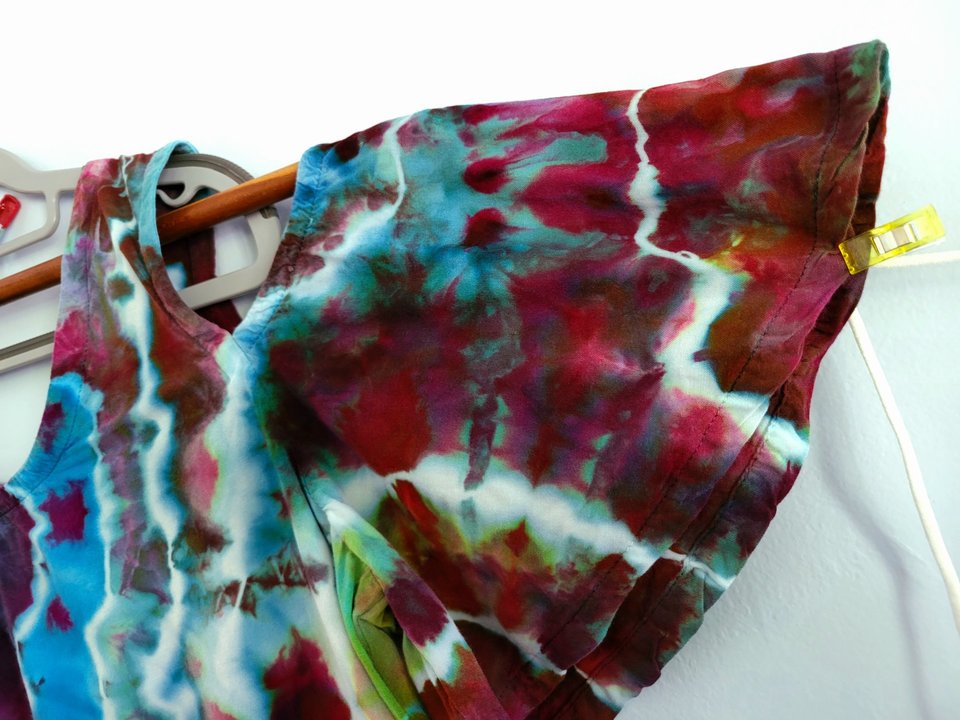 Large Rayon Swing Tunic, Crazy Geode