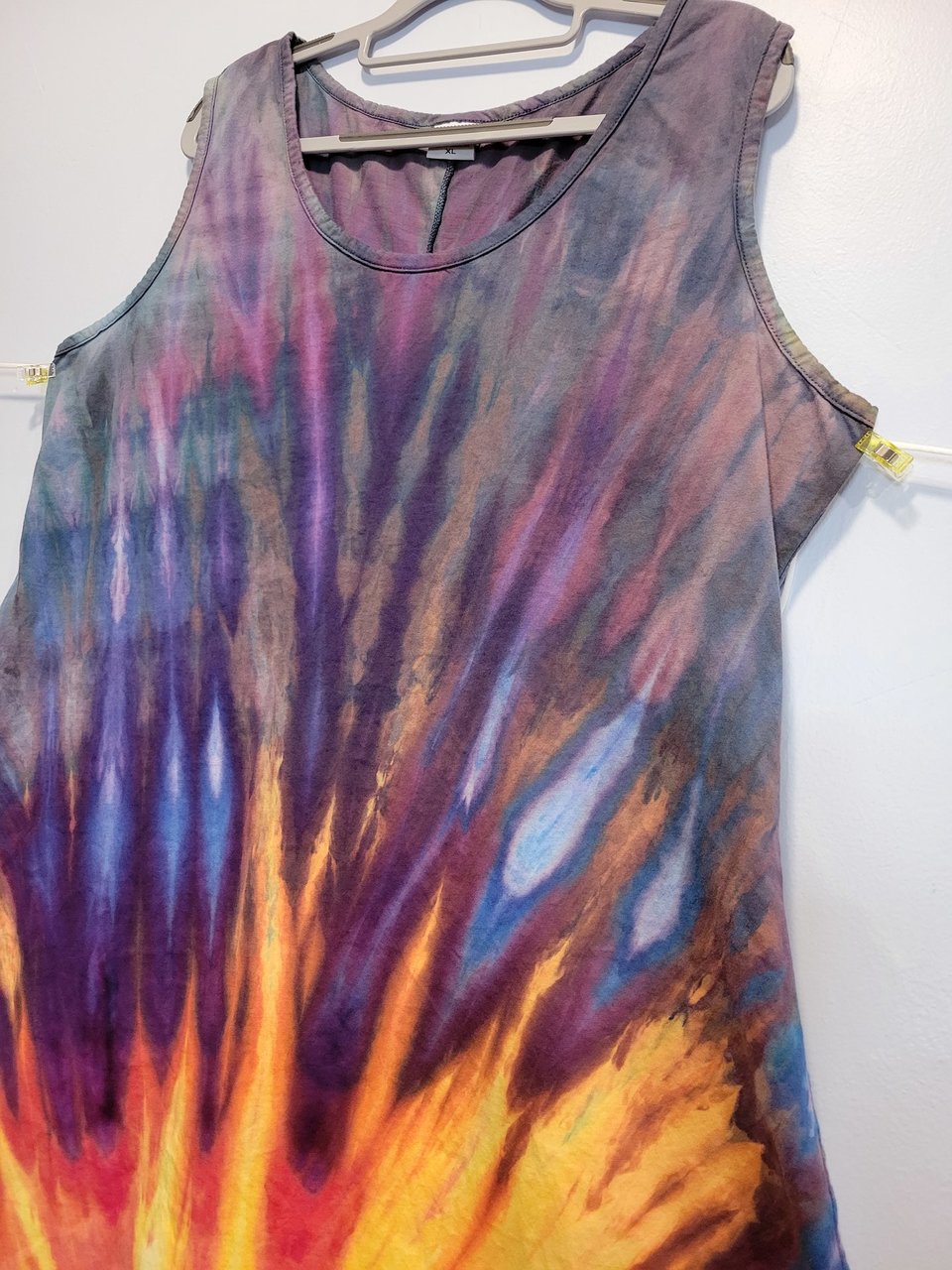 XL Hi-Lo Hem Tank Dress, Sunburst