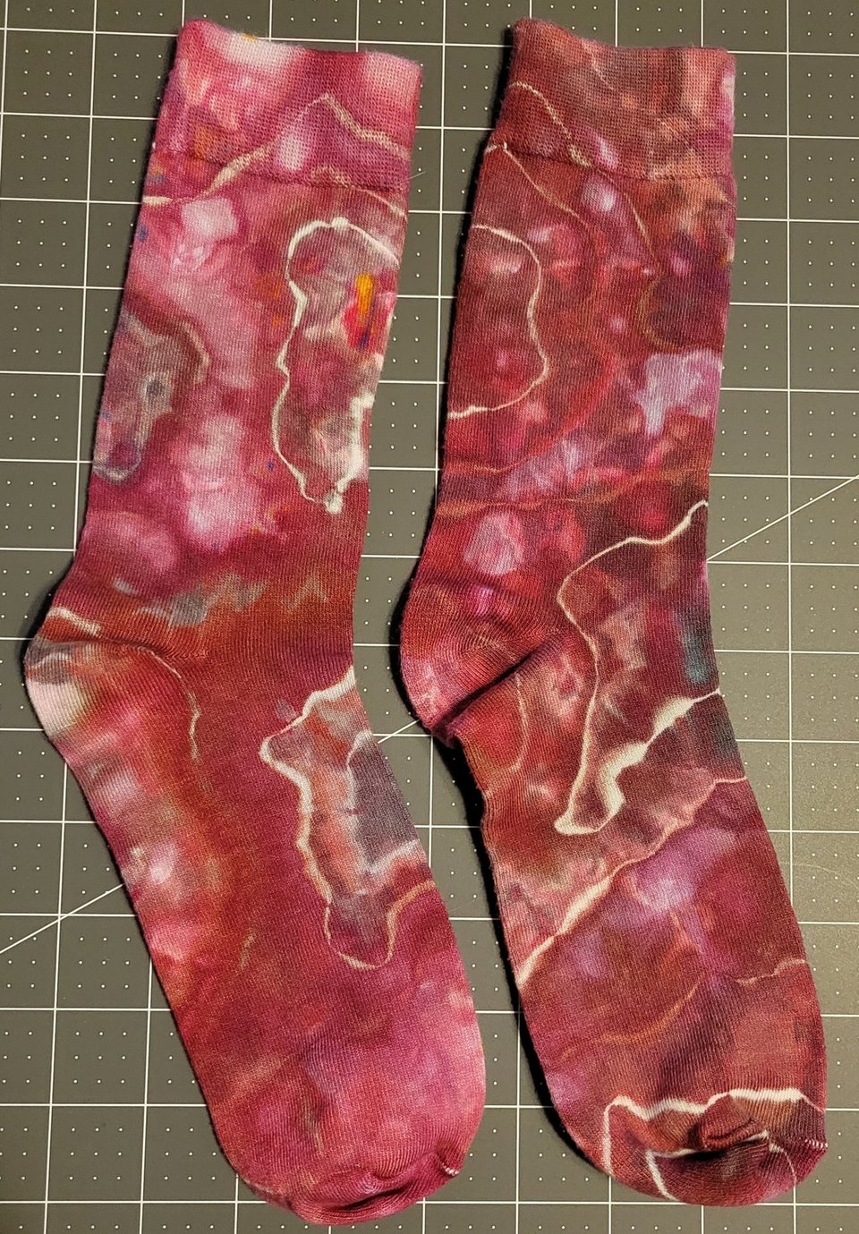 Socks, Deep Red Geode