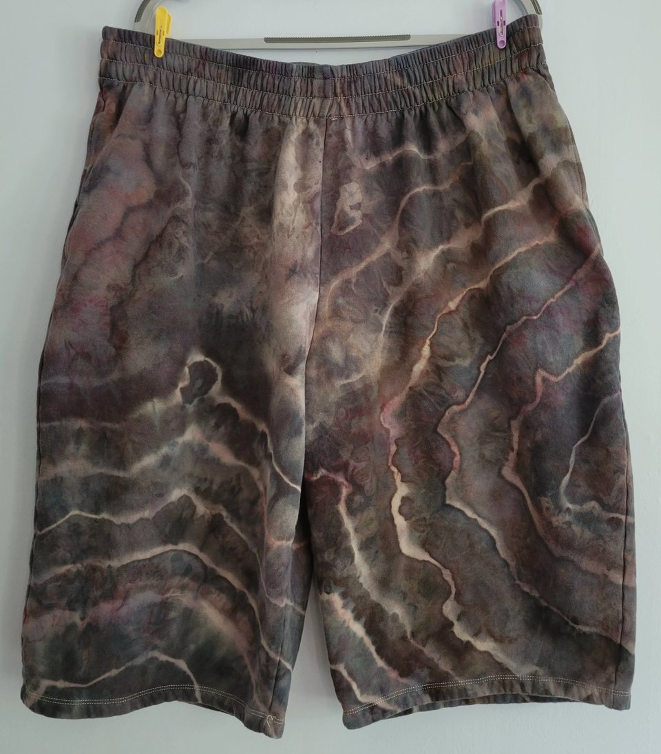 2XL Hoodie & Short Set, Black Rose Geode