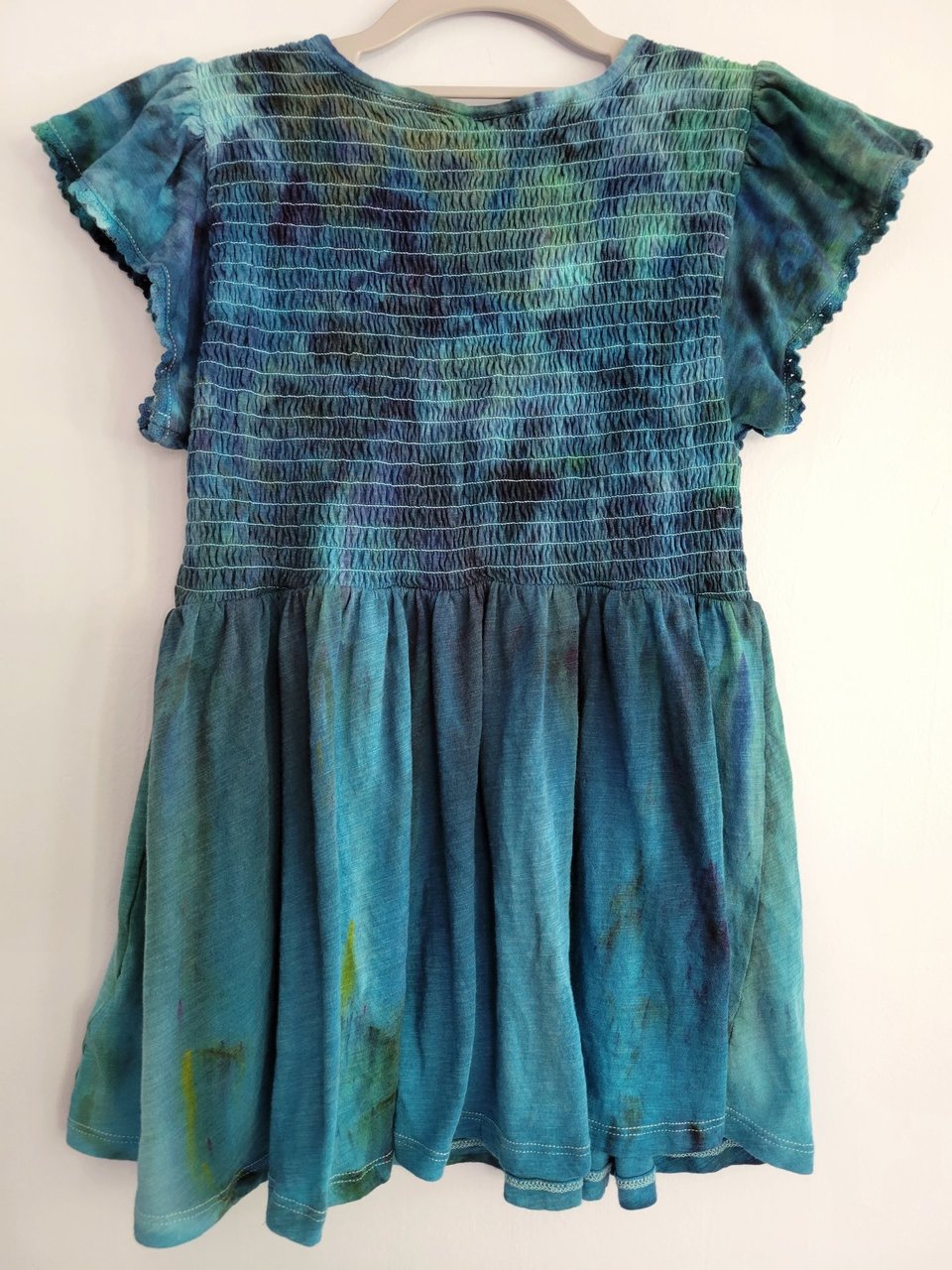 M/L Size 10 Ruffle Sleeve Tank, Marine