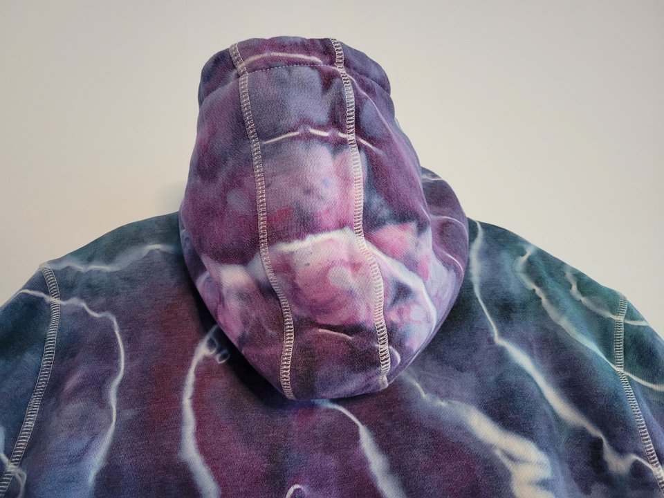 XL Zip-Up Sherpa Lined Hoodie, Periwinkle Geode