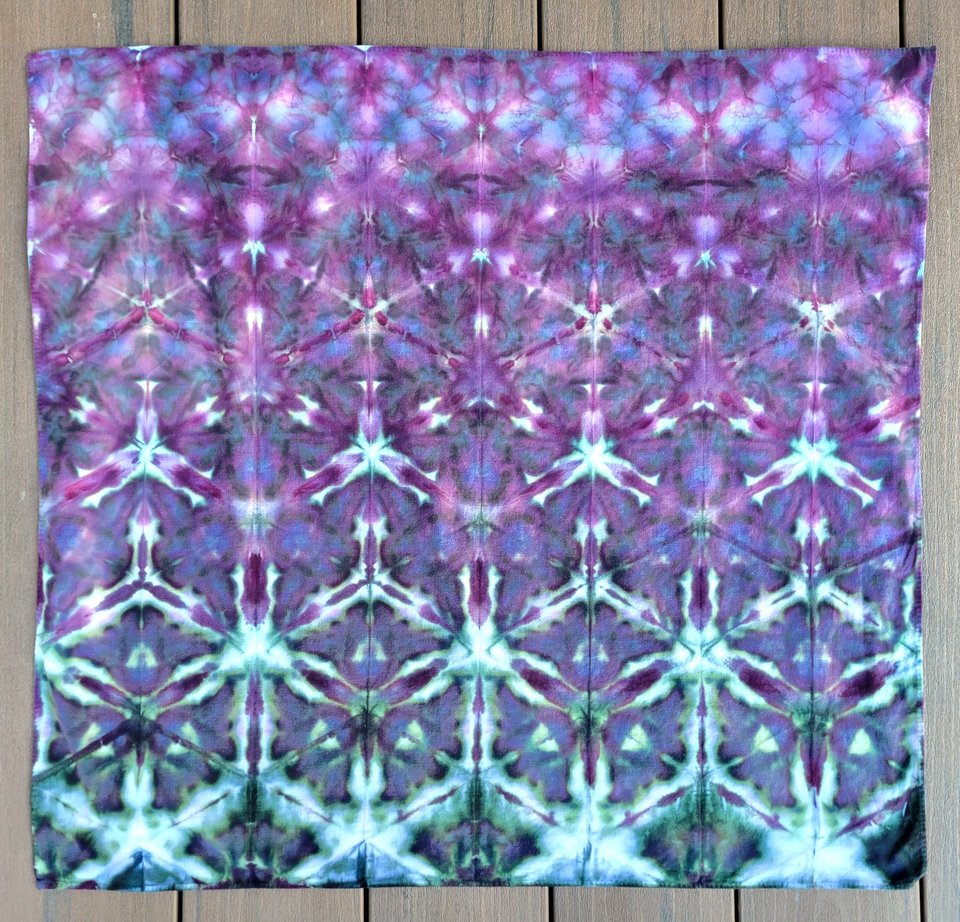 Bandana, Large, Dusty Purple Shibori