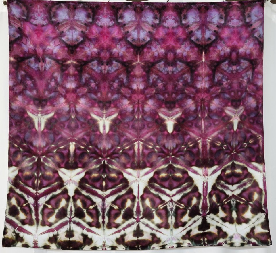 Bandana, Black Cherry Shibori