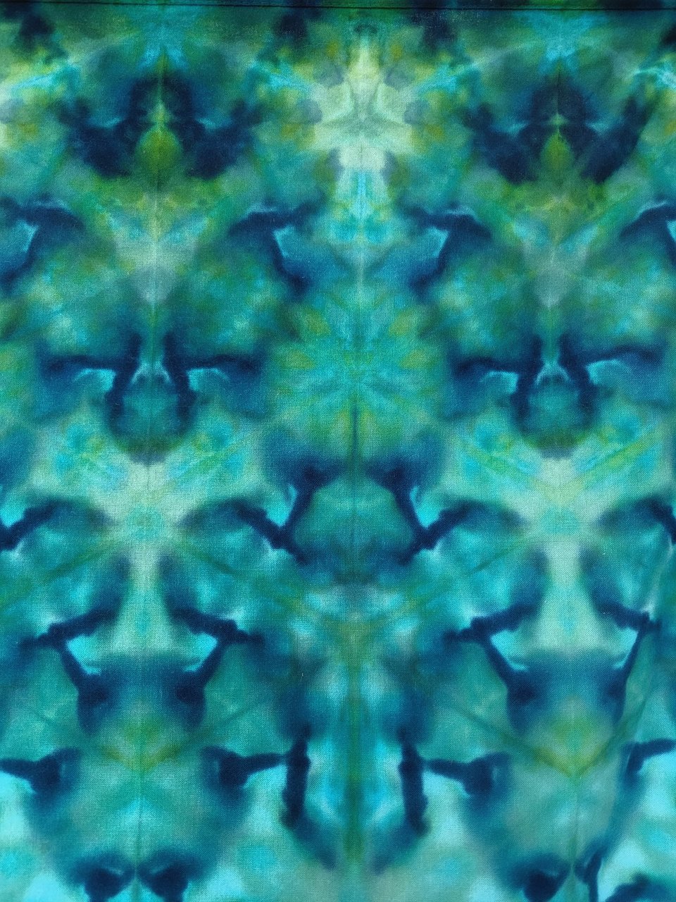 Bandana, Large, Teal Shibori