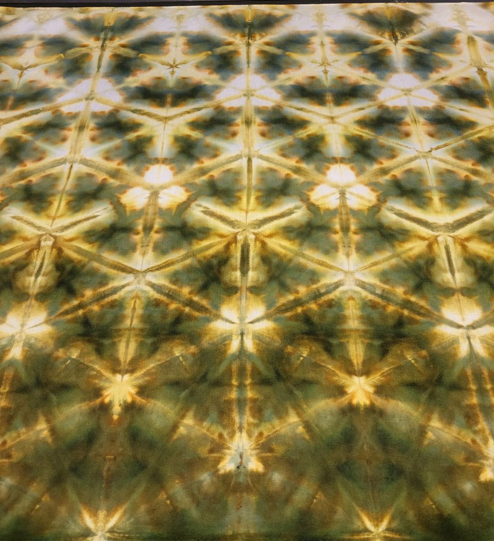 Bandana, Large, Loden Shibori
