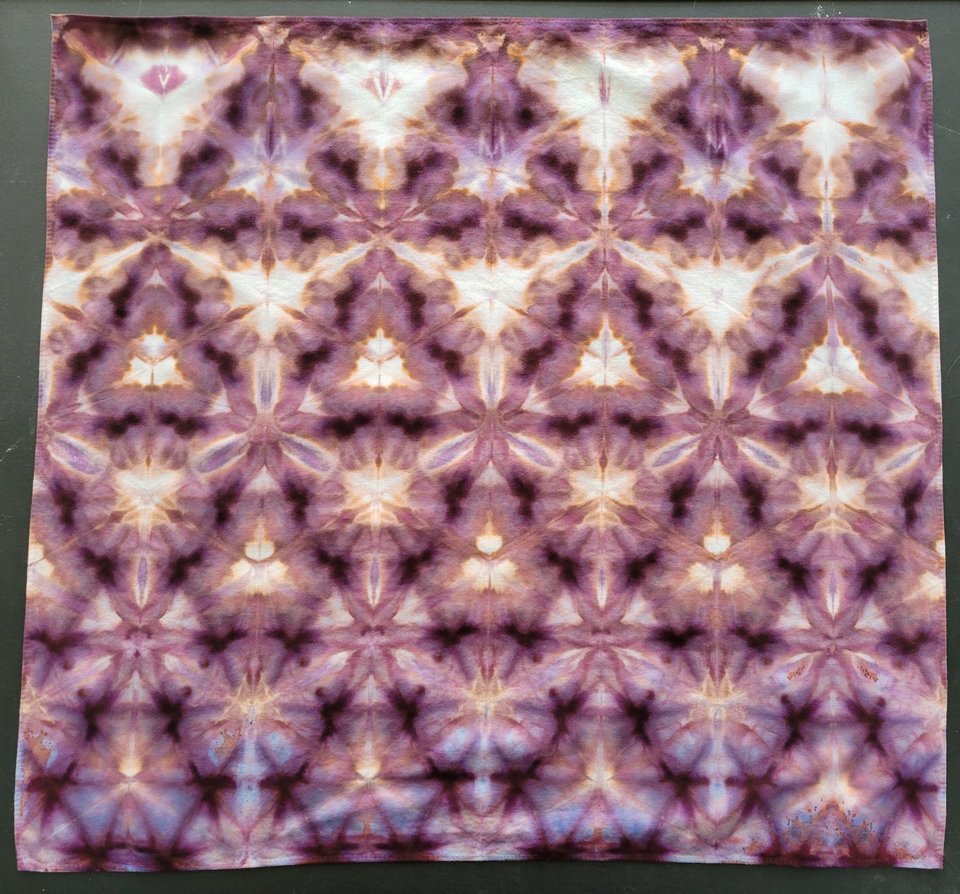 Bandana, Large, Plum Port Shibori