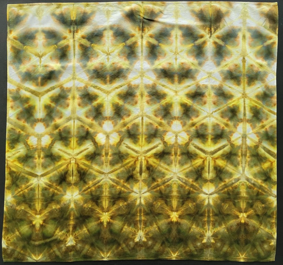 Bandana, Large, Loden Shibori
