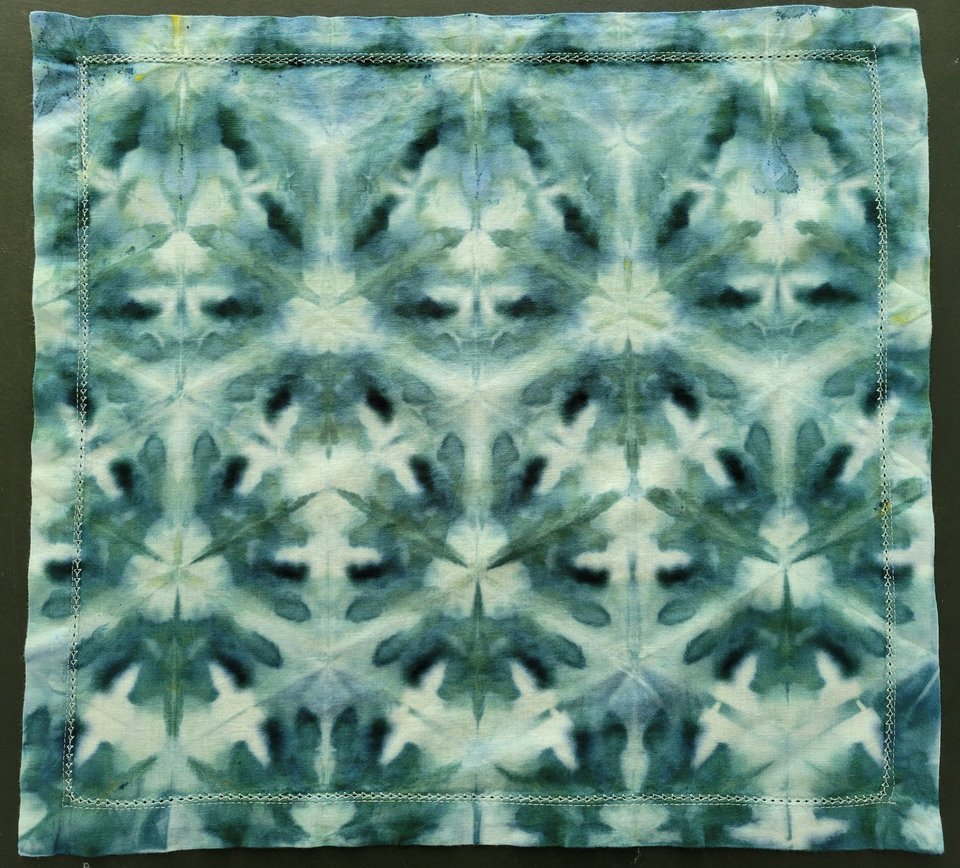Napkin, Cotton/Linen, Marine Shibori