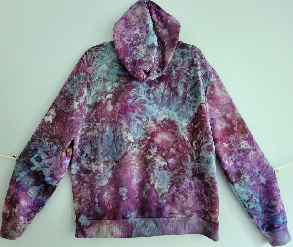 XL Zip Up Hoodie, Bamboo, Hydrangeas 